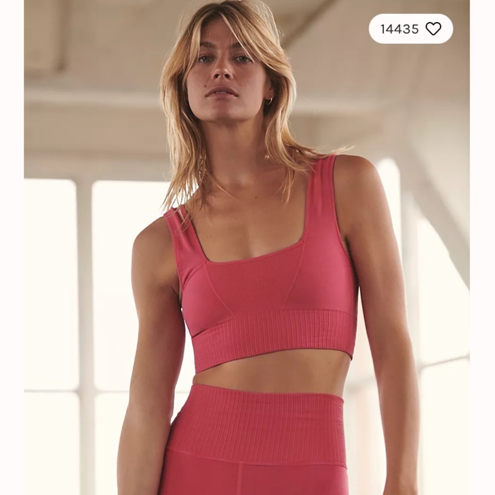 Free People Good Karma Square Neck Sports Bra and Leggings Set- M/L